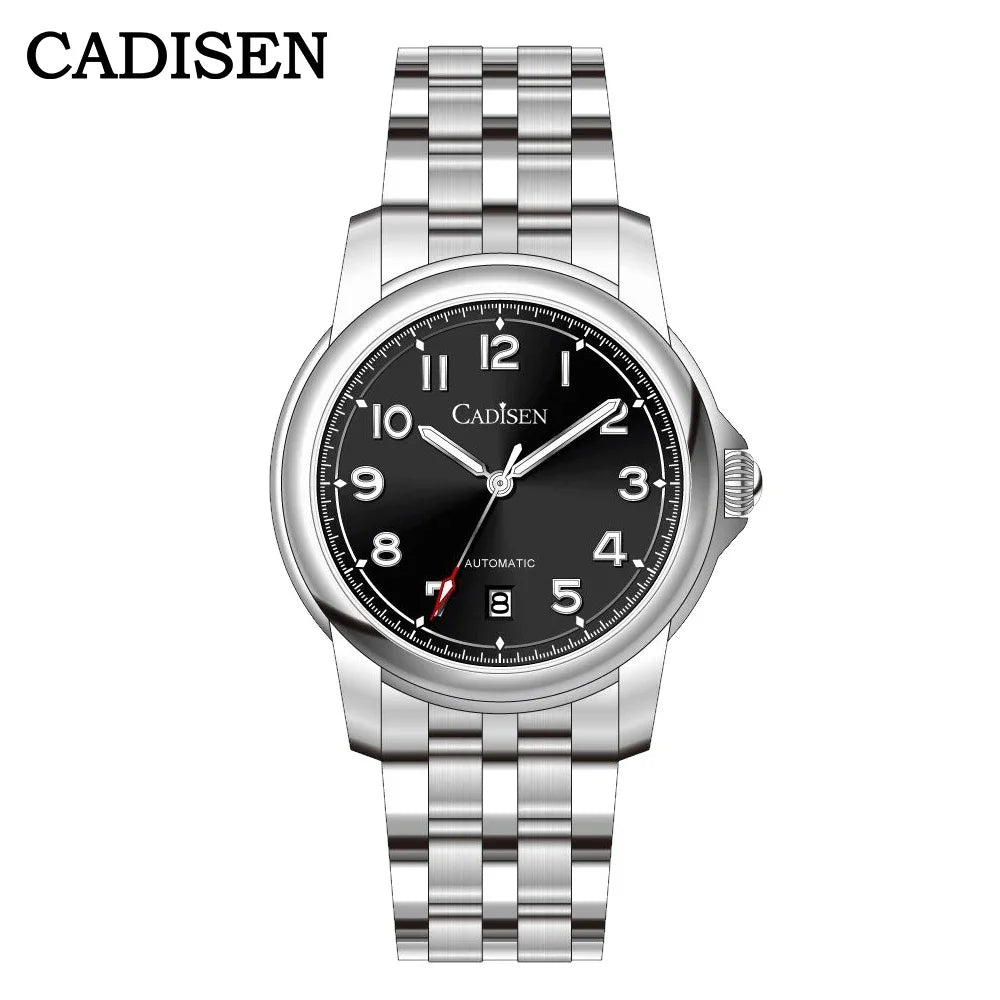 Cadisen Stainless Steel Automatic Dress Watch With Sapphire Crystal