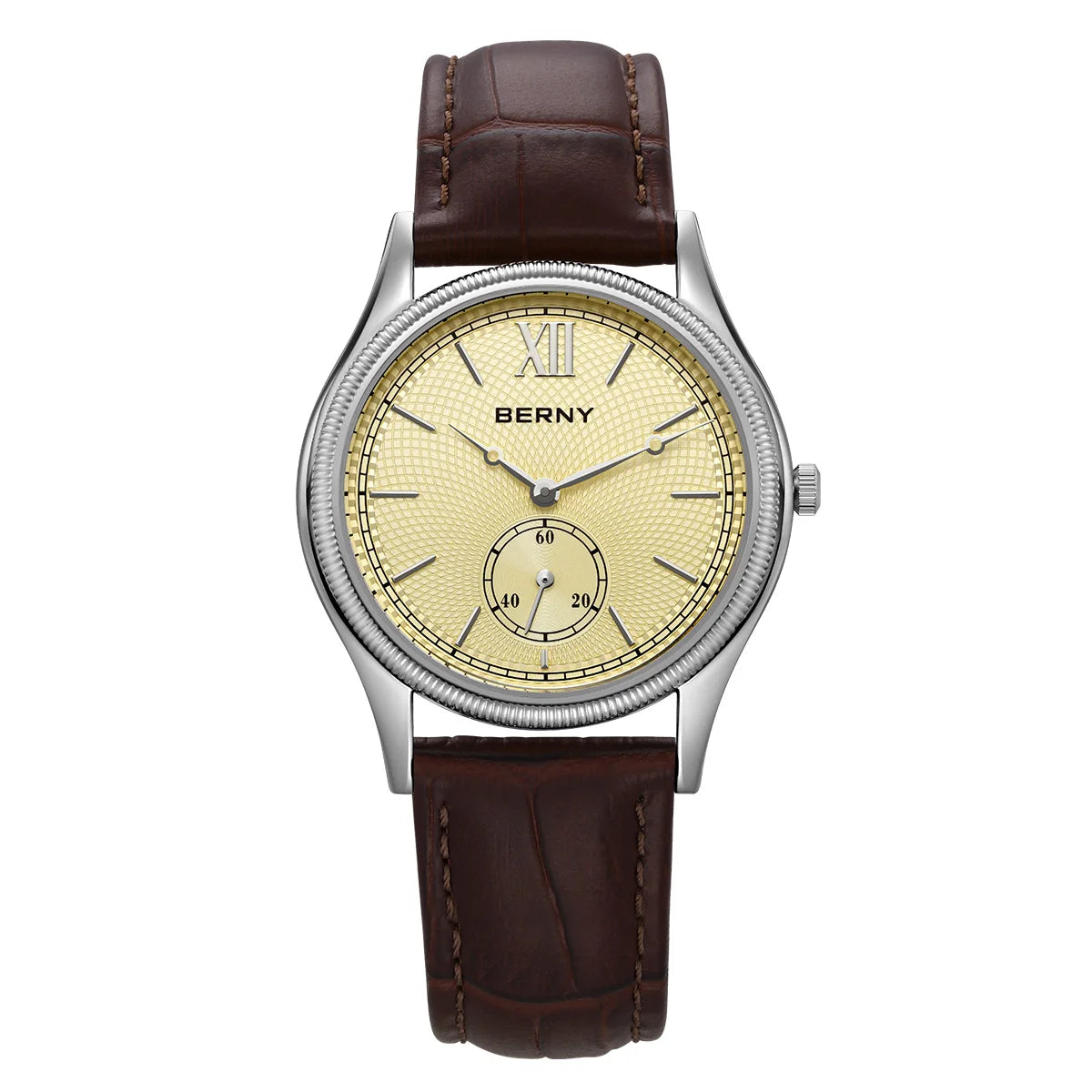 Berny 2944M - Quartz Dress Watch With Ultra-Thin Stainless Steel Case