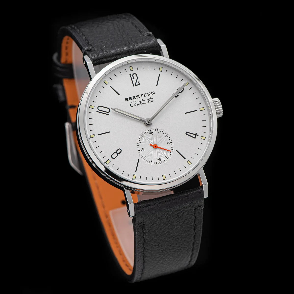 Seestern S382 - Bauhaus Style ultra-thin Stainless Steel Automatic Dress Watch