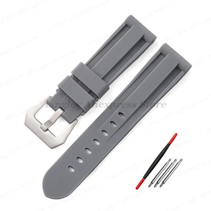 Silicone rubber watch straps Various Colours - Sizes M & L