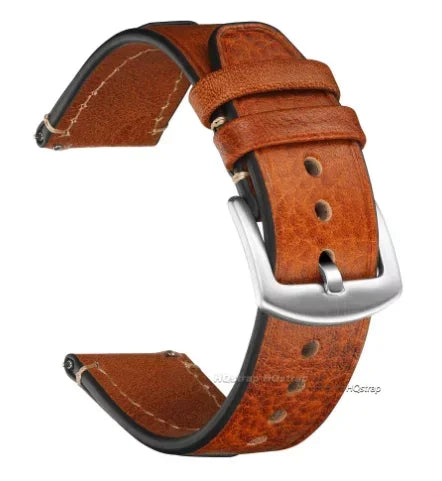 Universal Retro Leather Watch Strap - Sizes M & L