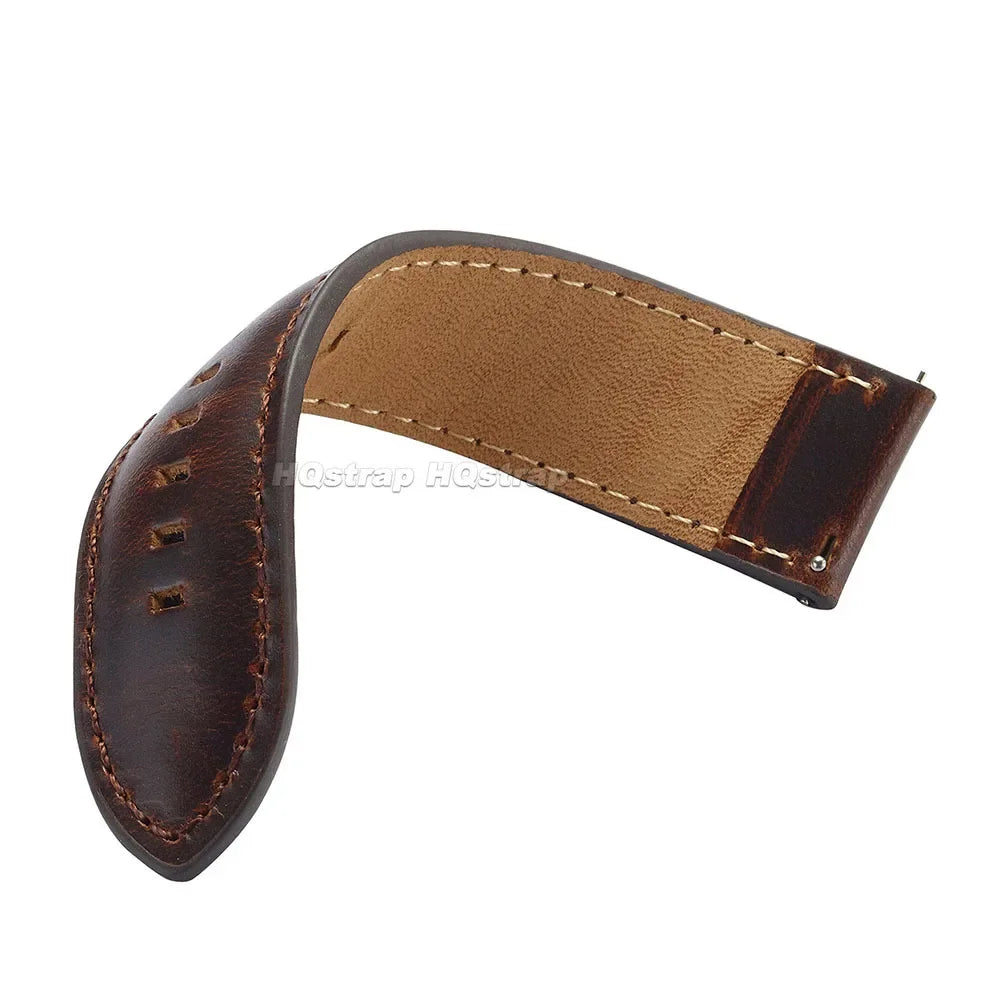 Classic Handmade Leather Strap With Quick Release - Sizes M & L