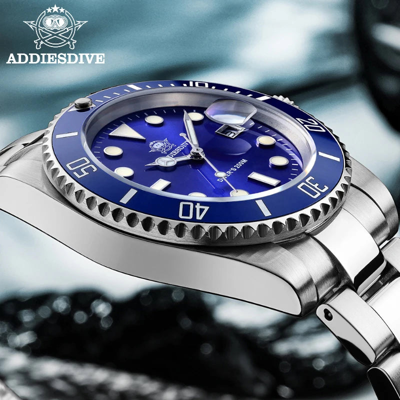 Addiesdive MY-H3-2QZ -  Stainless Steel Dive Watch With 200m WR