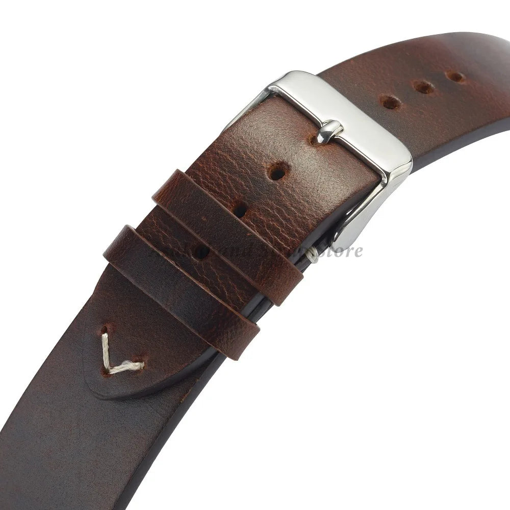 Retro Oil Wax Calfskin Strap with quick release - Size M & L