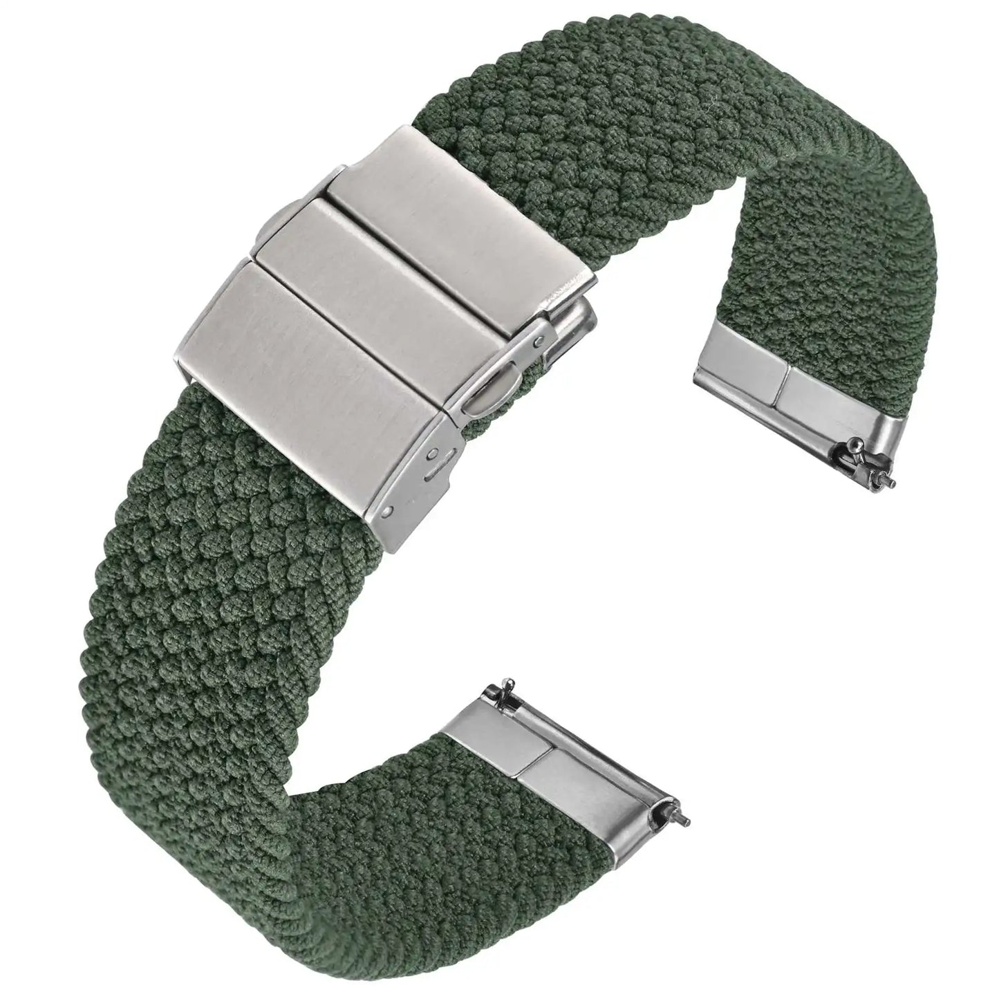 Anbeer Premium Two-Stage Braided Nylon Strap With Stainless Steel Buckle - Sizes M & L