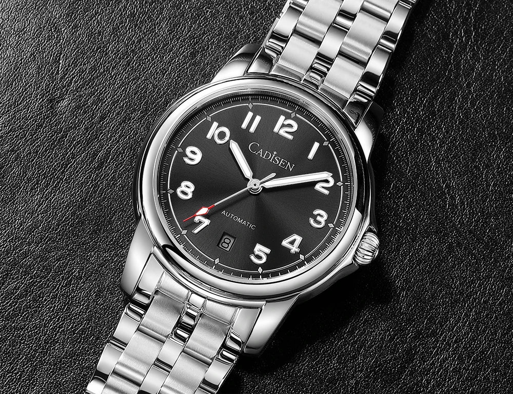 Cadisen Stainless Steel Automatic Dress Watch With Sapphire Crystal