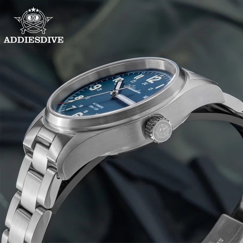 Addiesdive AD2070 - Automatic Stainless Steel Field Watch