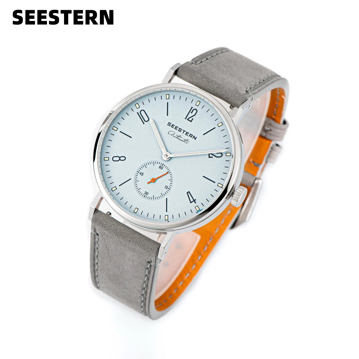 Seestern S382 - Bauhaus Style ultra-thin Stainless Steel Automatic Dress Watch