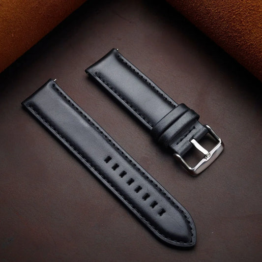 Classic Handmade Leather Strap With Quick Release - Sizes M & L