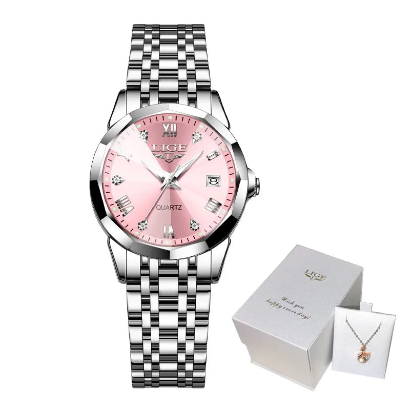 Lige 89157 - Stainless Steel Quartz Dress Watch