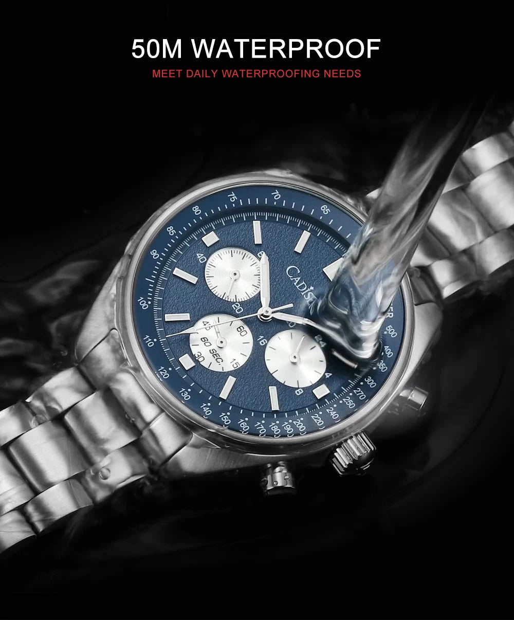 Cadisen C7063M - Quartz Stainless Steel Chronograph