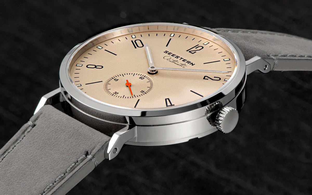 Seestern S382 - Bauhaus Style ultra-thin Stainless Steel Automatic Dress Watch