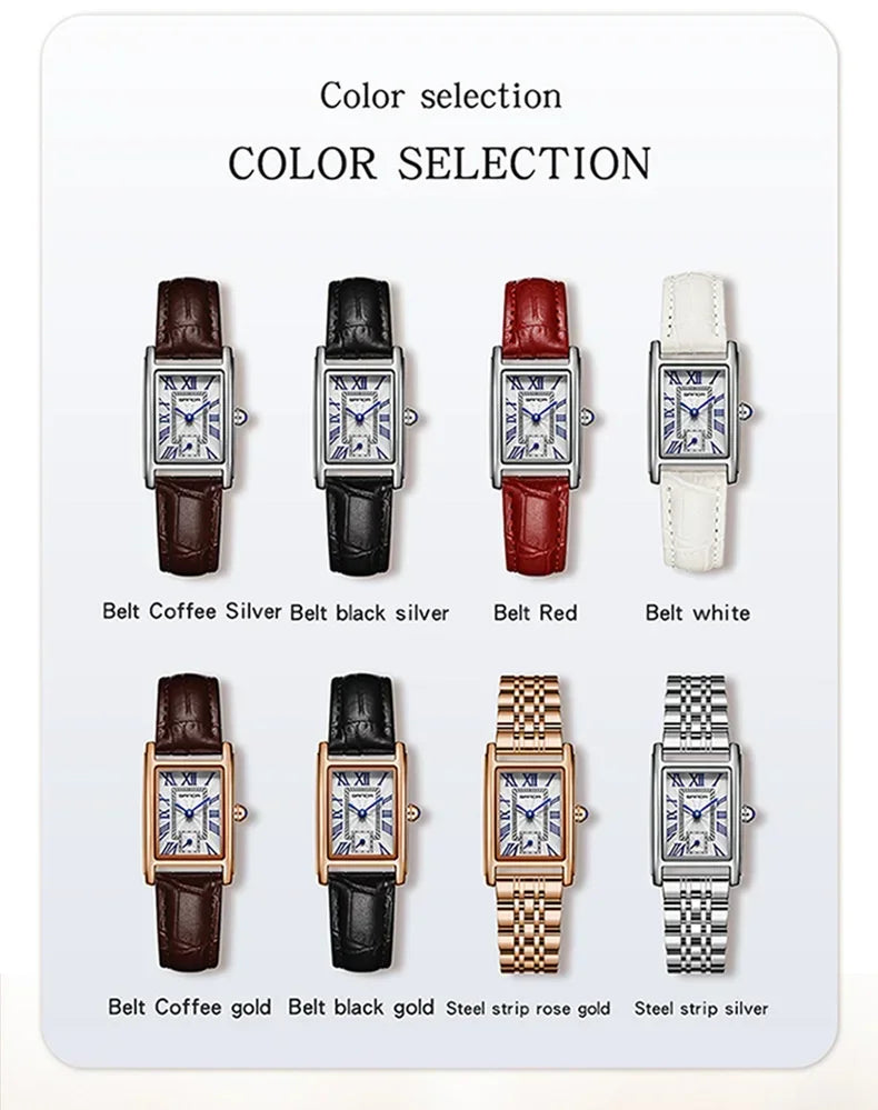 Sanda 1116 - Tank-style fashion dress watch