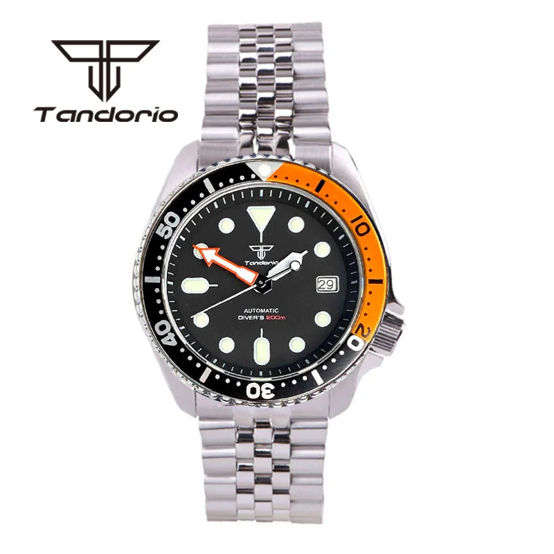 Tandorio - SKX007 Style Stainless Steel Automatic Dive Watch