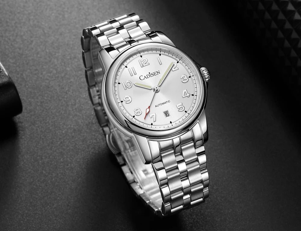 Cadisen Stainless Steel Automatic Dress Watch With Sapphire Crystal