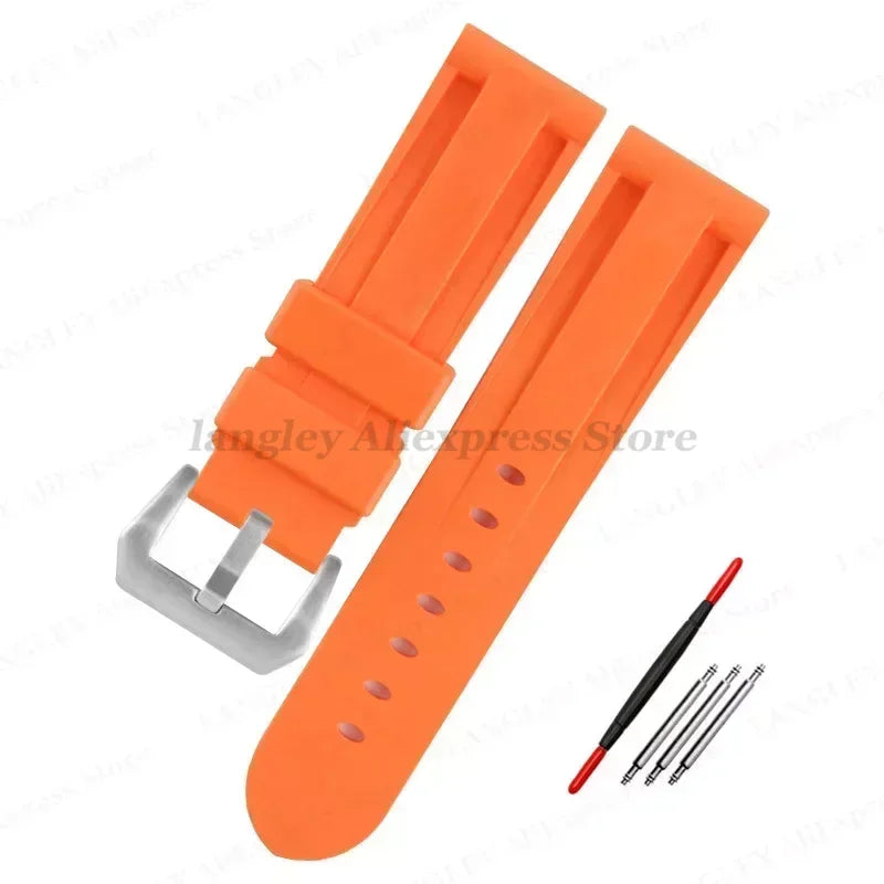 Silicone rubber watch straps Various Colours - Sizes M & L