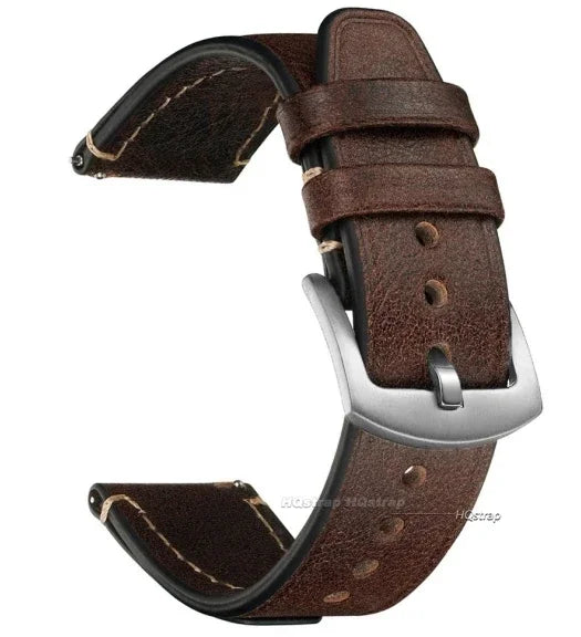 Universal Retro Leather Watch Strap - Sizes M & L