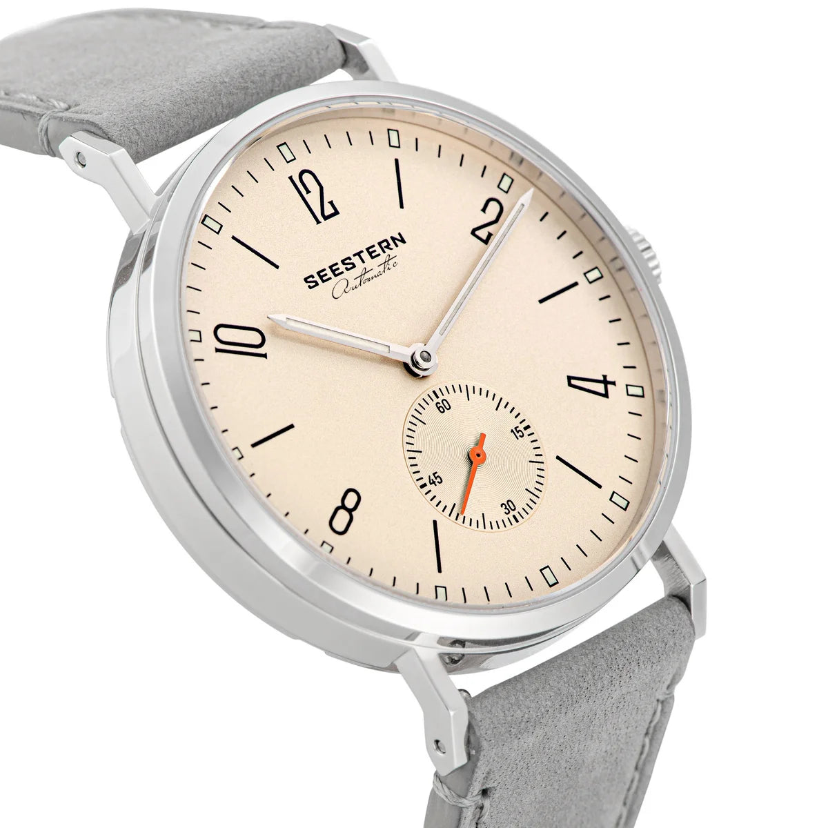 Seestern S382 - Bauhaus Style ultra-thin Stainless Steel Automatic Dress Watch