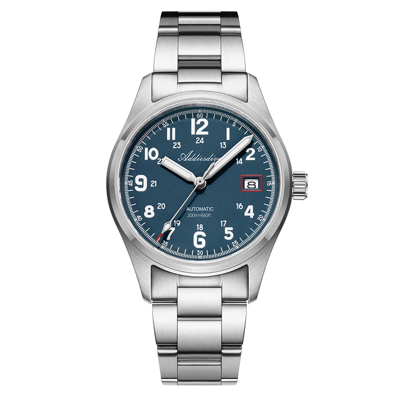 Addiesdive AD2070 - Automatic Stainless Steel Field Watch