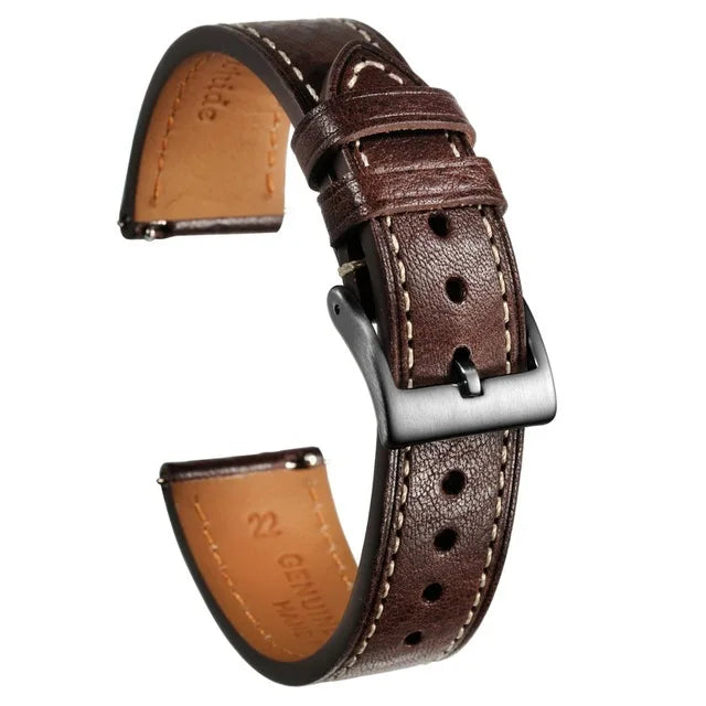 Hemsut Premium Handmade Italian Cowhide Strap. Quick Release - Sizes M & L