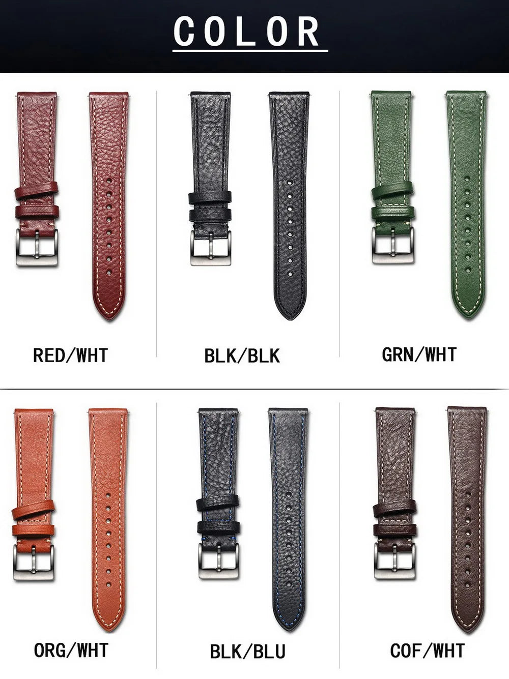 Hemsut Premium Handmade Italian Cowhide Strap. Quick Release - Sizes M & L