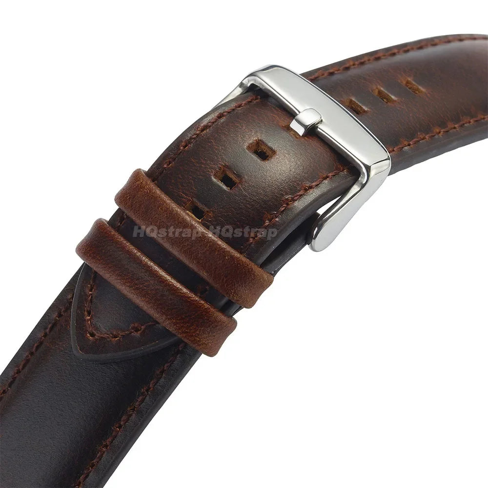 Classic Handmade Leather Strap With Quick Release - Sizes M & L