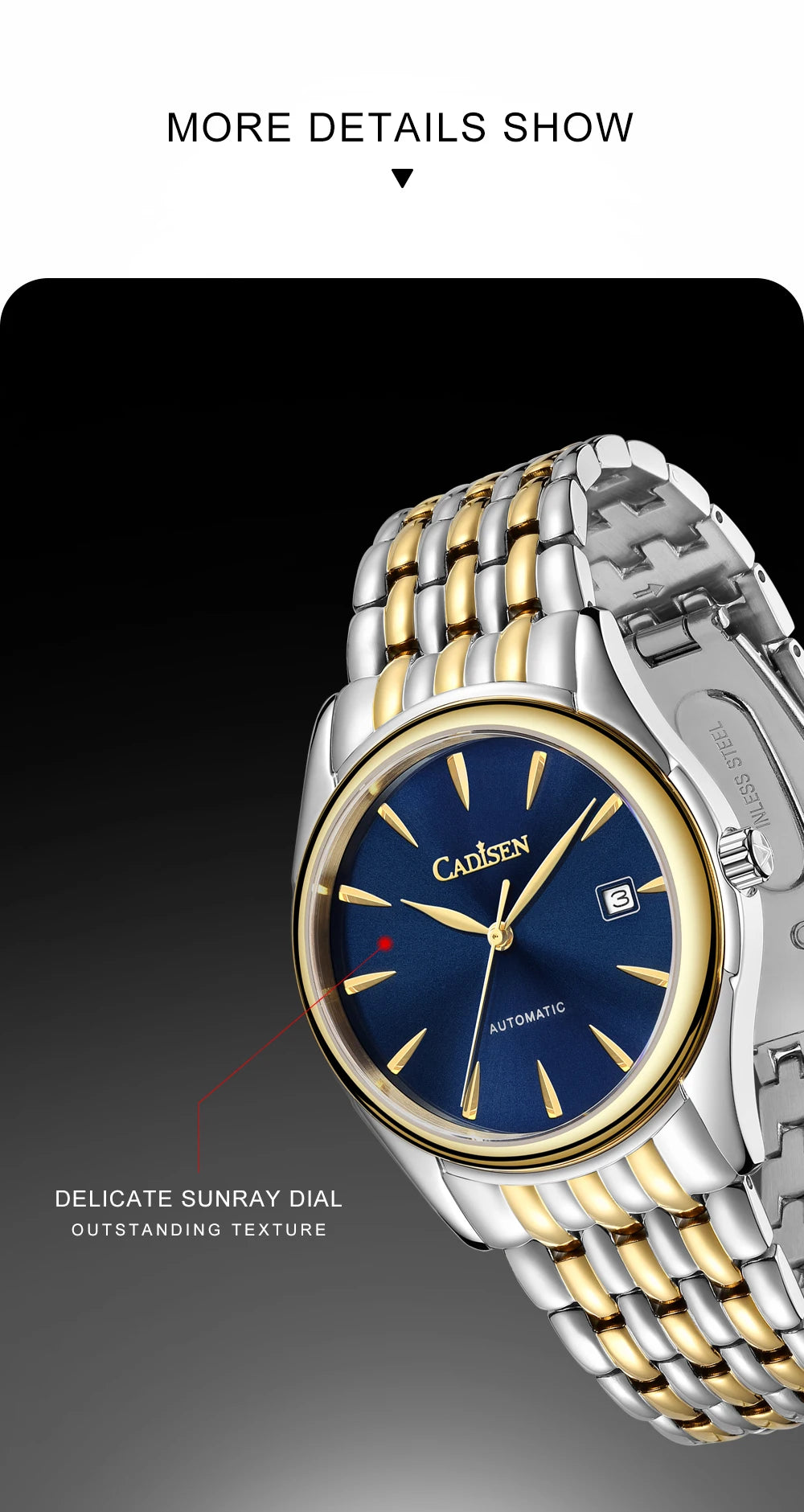 Cadisen C8225M - Automatic Steel Business Watch