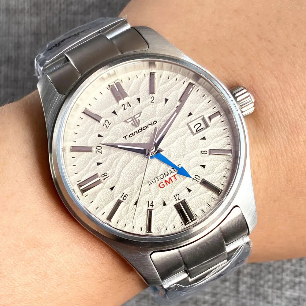 Tandorio NH34 - Automatic Stainless Steel GMT Pilot's Watch