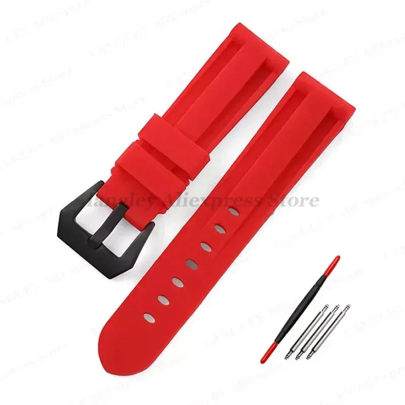 Silicone rubber watch straps Various Colours - Sizes M & L