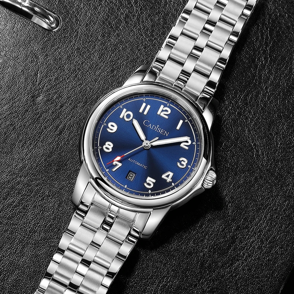 Cadisen Stainless Steel Automatic Dress Watch With Sapphire Crystal