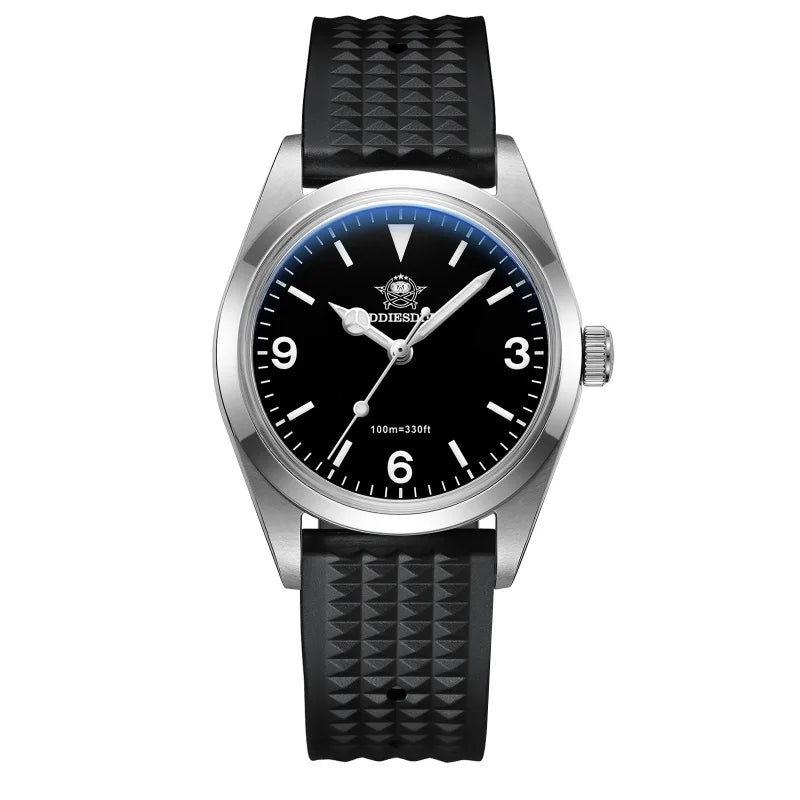 Addiesdive AD2023-1 - Stainless Steel Explorer-Style Watch With Sapphire Glass and 100m WR