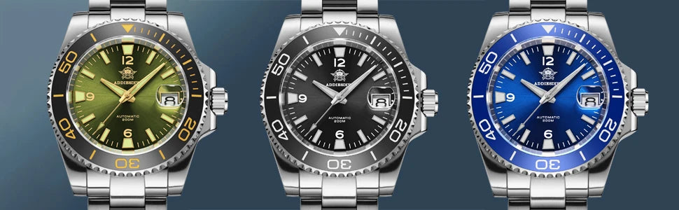 Addiesdive AD2085 Stainless Steel 200m Dive Watch With Sapphire Glass & Ceramic Bezel