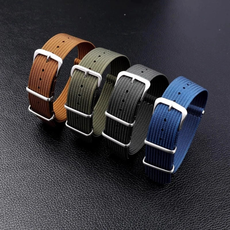 Single colour Nylon NATO Strap - Sizes M & L