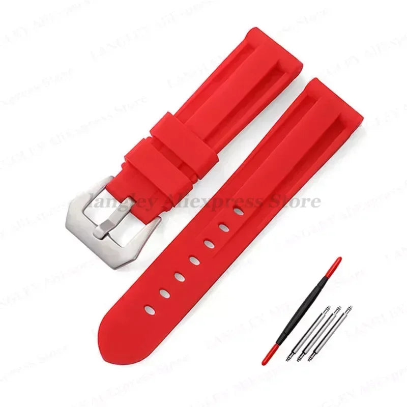 Silicone rubber watch straps Various Colours - Sizes M & L