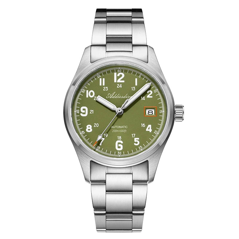 Addiesdive AD2070 - Automatic Stainless Steel Field Watch