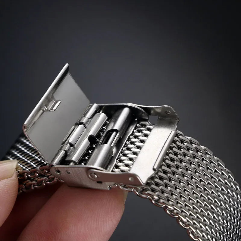 3mm Thick Stainless Steel Mesh Strap with Quick Release Spring Bars M & L