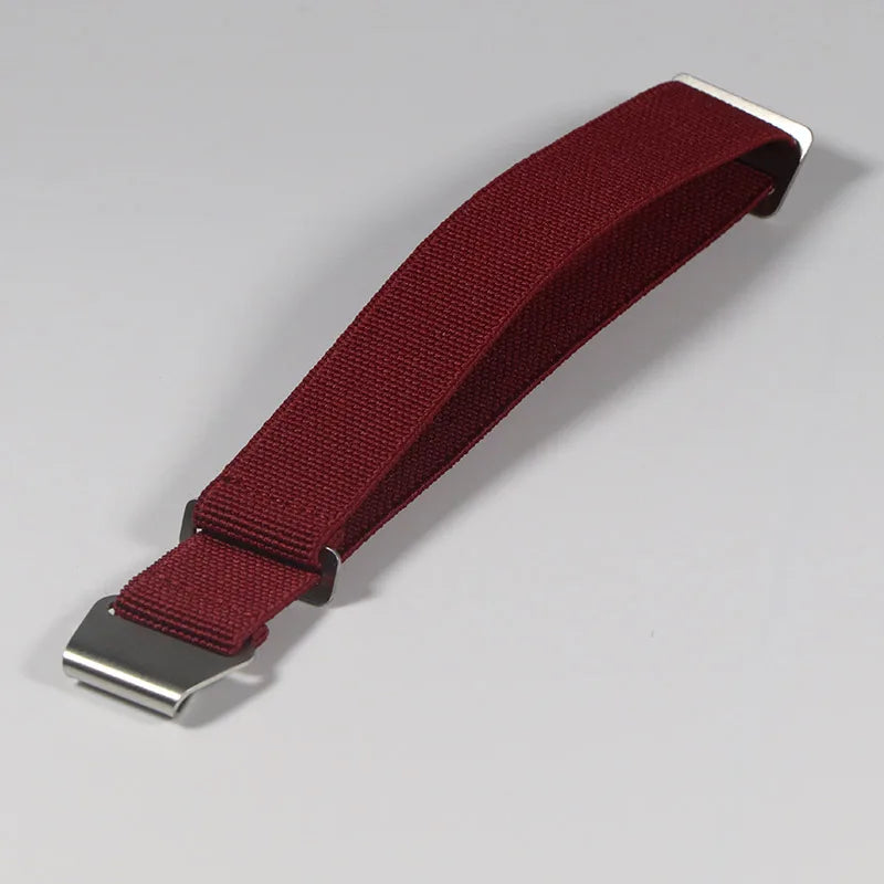 60's French Troop Style Parachute Material Elastic Watch Strap - Sizes M & L