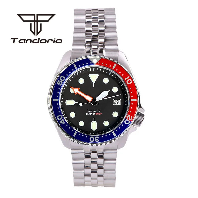 Tandorio - SKX007 Style Stainless Steel Automatic Dive Watch