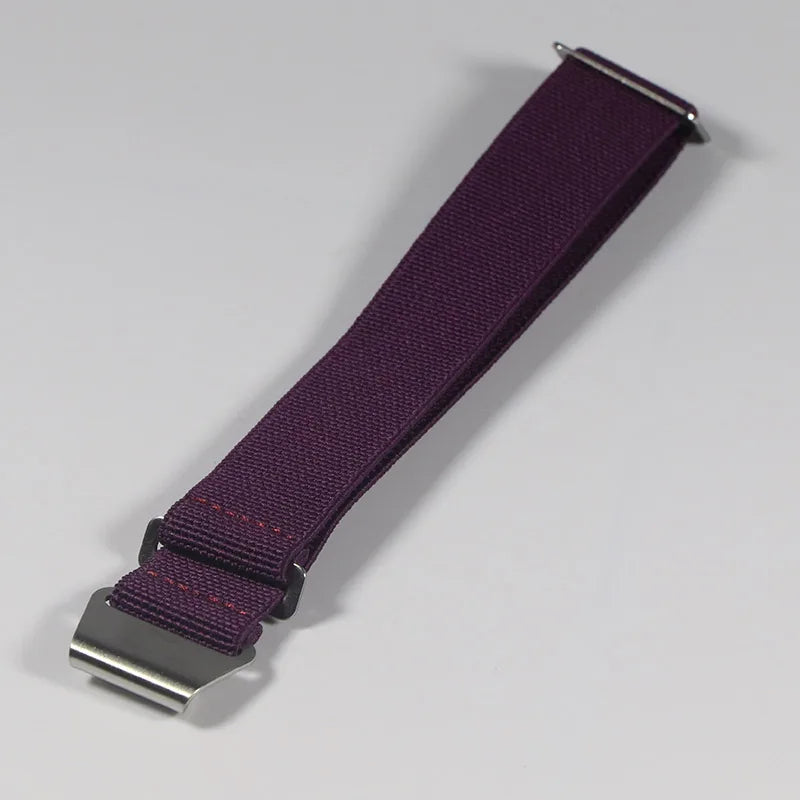 60's French Troop Style Parachute Material Elastic Watch Strap - Sizes M & L