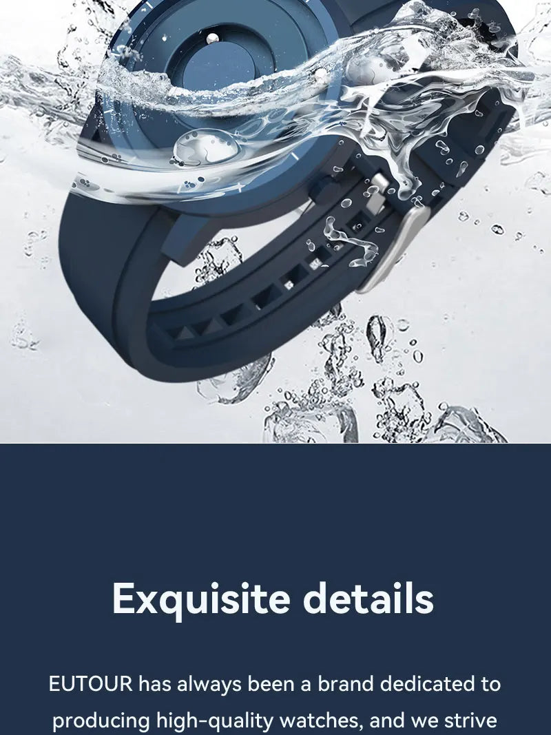 Eutour E024 - Shining Star Ring Magnetic Ball Watch with silicone strap