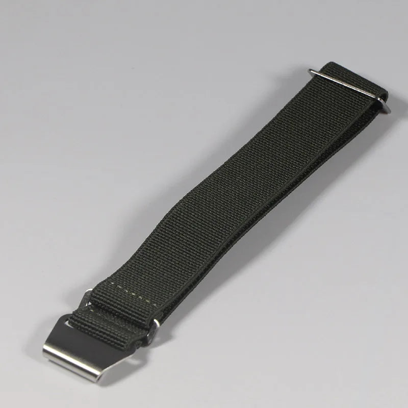 60's French Troop Style Parachute Material Elastic Watch Strap - Sizes M & L