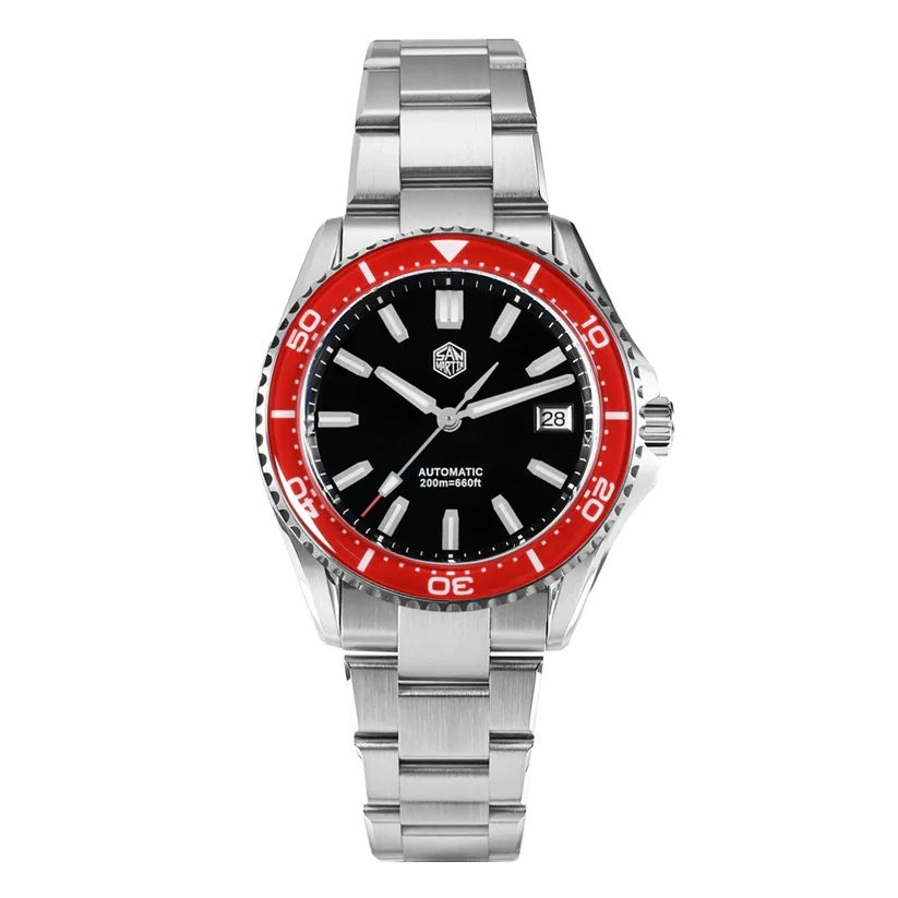 San Martin SN0129-G-D - Enamel Dial 39mm Dive Watch with Seiko NH35 Automatic Movement