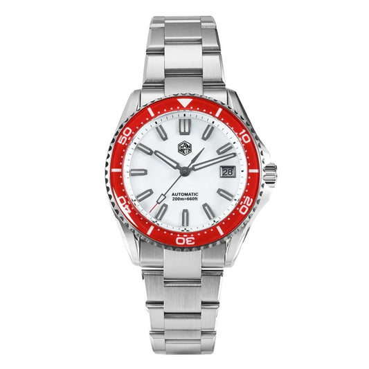 San Martin SN0129-G-D - Enamel Dial 39mm Dive Watch with Seiko NH35 Automatic Movement