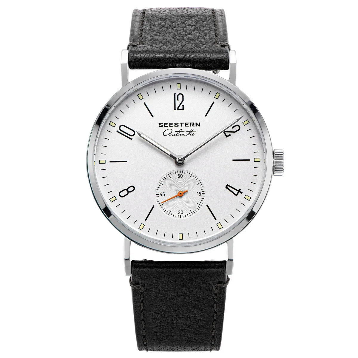 Seestern S382 - Bauhaus Style ultra-thin Stainless Steel Automatic Dress Watch