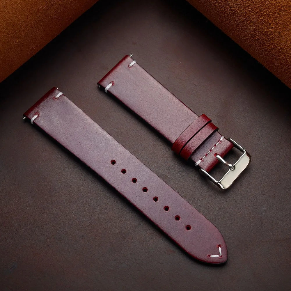 Retro Oil Wax Calfskin Strap with quick release - Size M & L