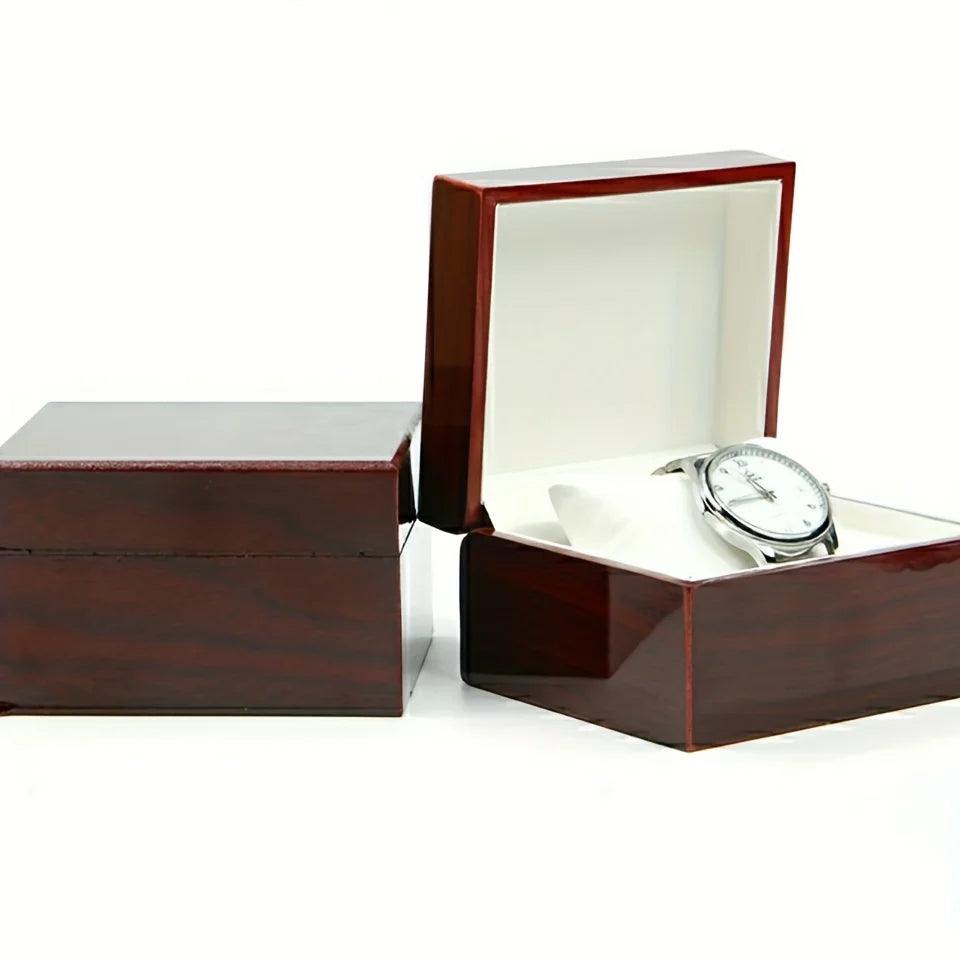 Wooden Presentation or Gift Watch Box With Pillow