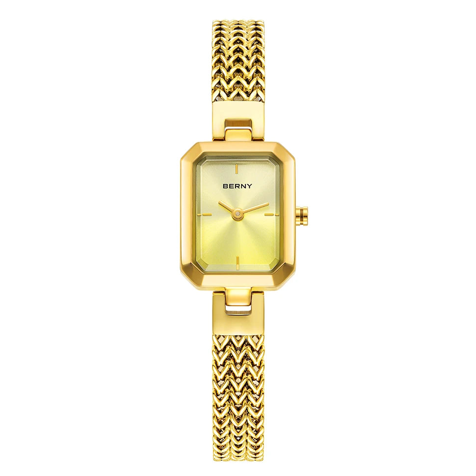 Berny 2921L - Gold tone Stainless Steel Quartz Fashion and Dress Watch