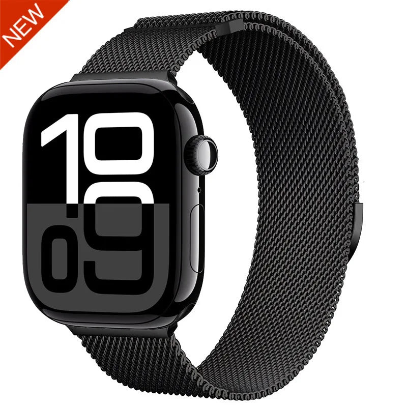 Slim Milanese Strap for Apple Watch 44mm 40mm 45mm 41mm 46mm 42mm 38 49mm Metal Bracelet iWatch Series 10 Ultra 9 8 7 6 5 4 3 SE band