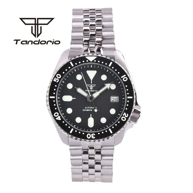 Tandorio - SKX007 Style Stainless Steel Automatic Dive Watch