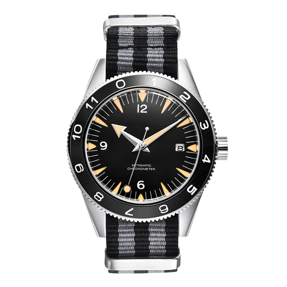 Corgeut 2013 - Stainless Steel Seiko NH35A Automatic Dive Watch With Sapphire Glass & Nylon Strap 100m WR